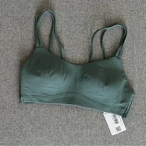 Like a Cloud Ribbed Bra Light Support, B/C Cup, Size 4 Tidewater Teal